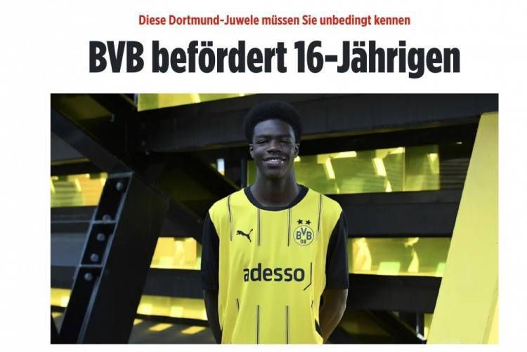 图片报:多特提拔16岁中场卡巴进U23,准备新赛季可能德甲首秀